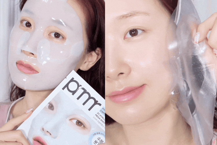 프리메라 3C-히알루론산 세럼 메가 샷 겔마스크 사용이미지
