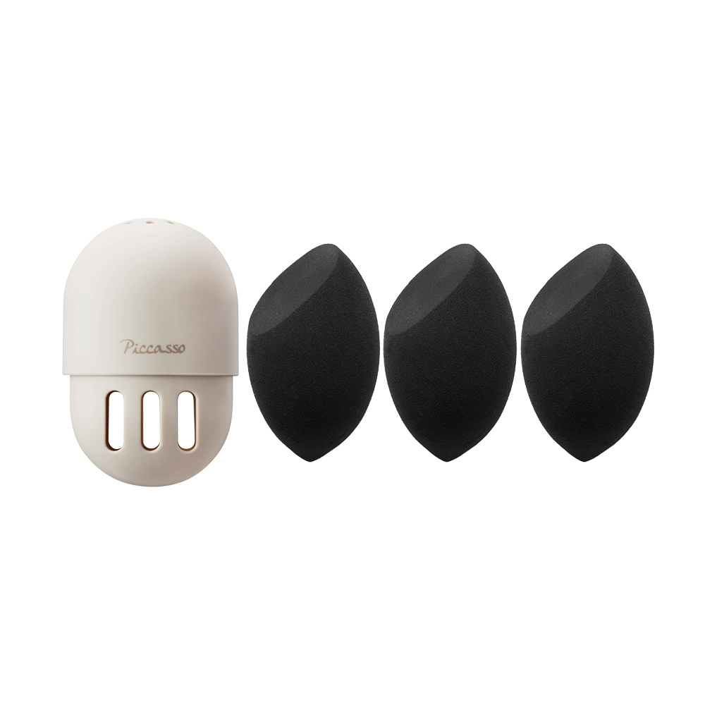 [피카소] 블랙 머쉬멜로우 스펀지 3P+스펀지 케이스 기획세트