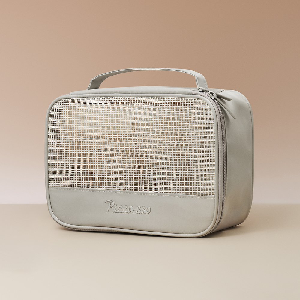 [피카소] 스퀘어 메쉬 파우치 웜그레이