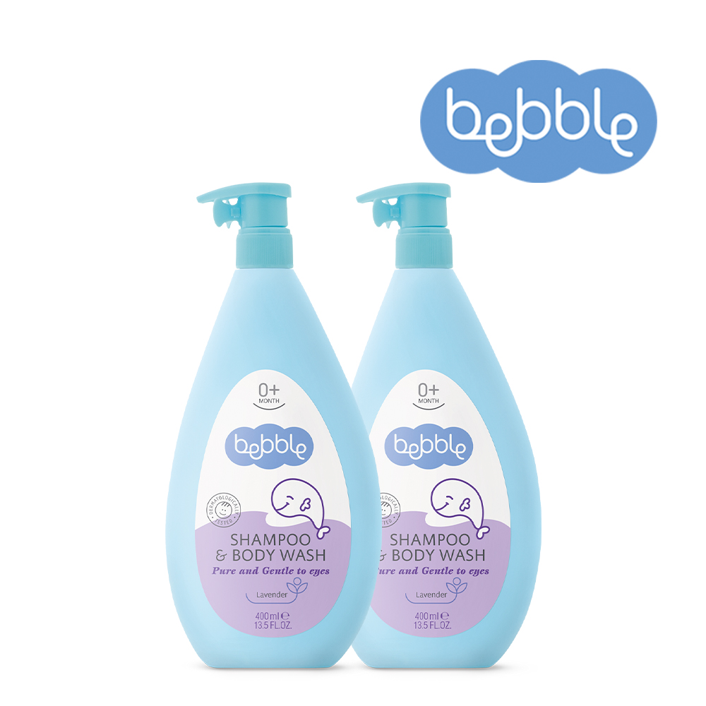 [자연주의 베블] 베블 신생아 샴푸&샤워젤 라벤더 (400ml)  2개입 400ML