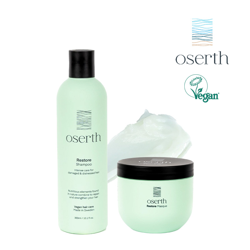 From Sweden 오쎄르 restore 리페어 재생 샴푸&트리트먼트 세트 300ml (손상모발용)