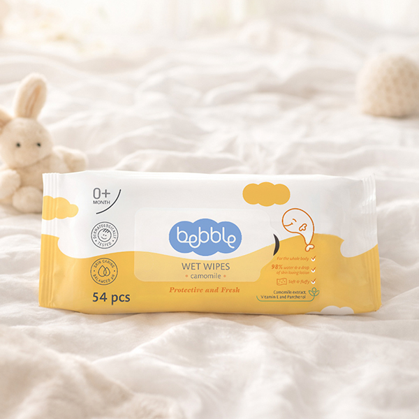 베블 카모마일 안전한 아기 신생아 어린이 아이 베이비 아기용 애기 물티슈 54매 10+2팩
