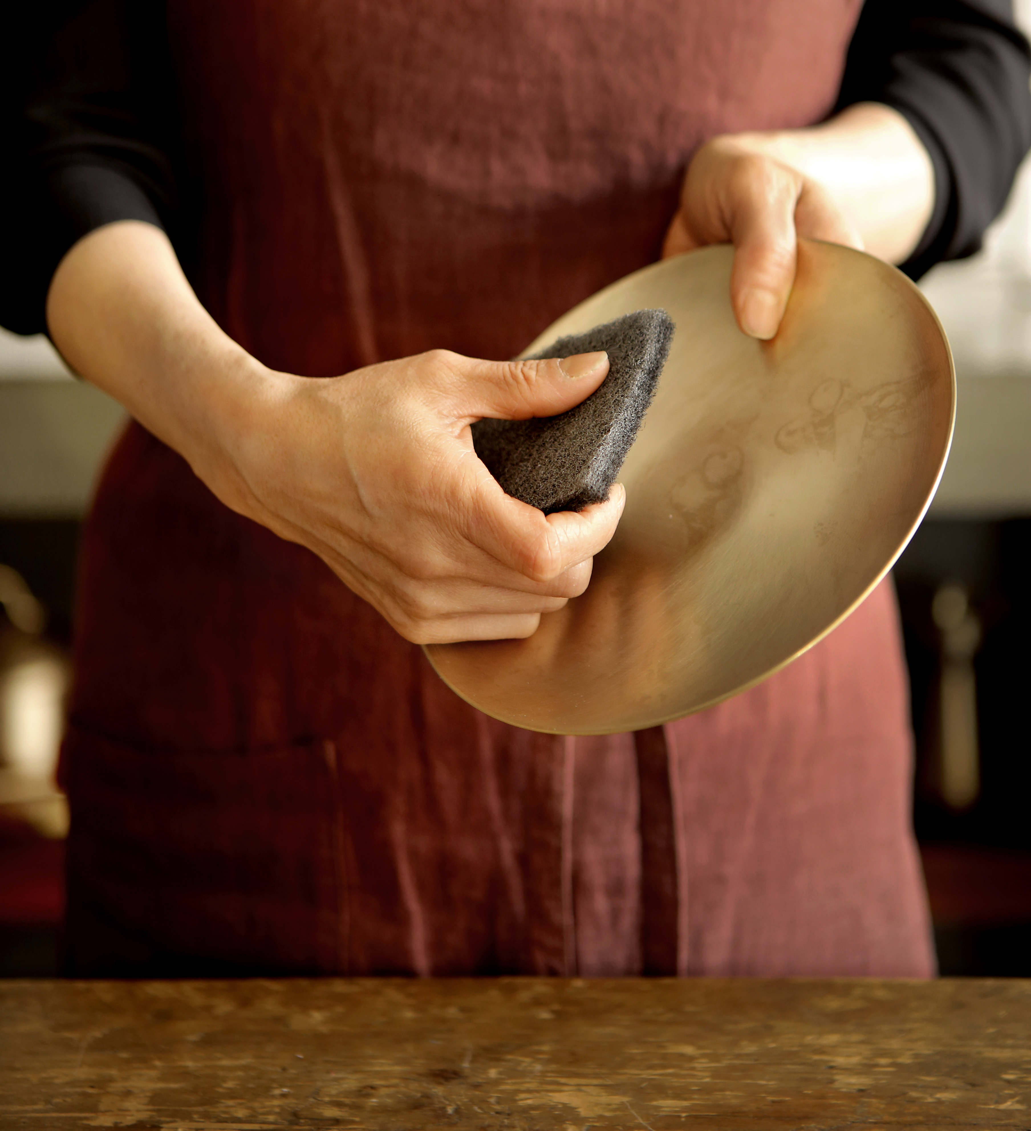 유기 전용 수세미 약) 가로 10.5 x 세로 :13.0 cm