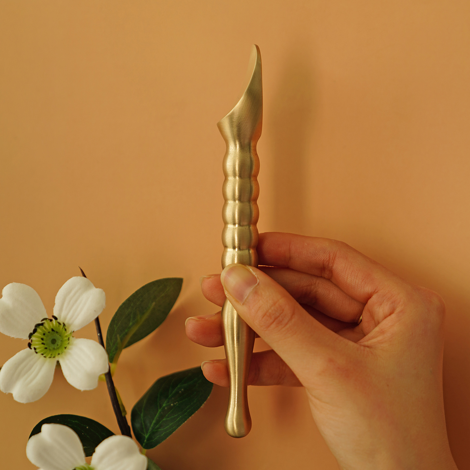 방짜유기 풋스틱 괄사 마사지기