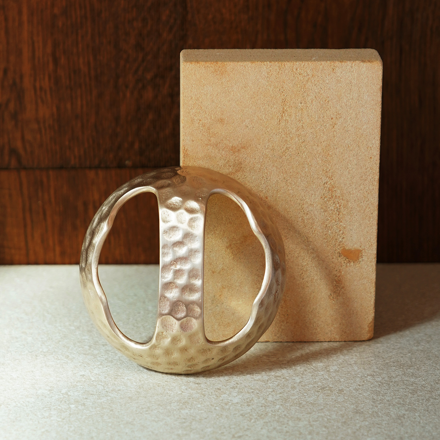 방짜유기 엠보싱 양손 괄사 마사지기 약)10.5 x 3.5 cm