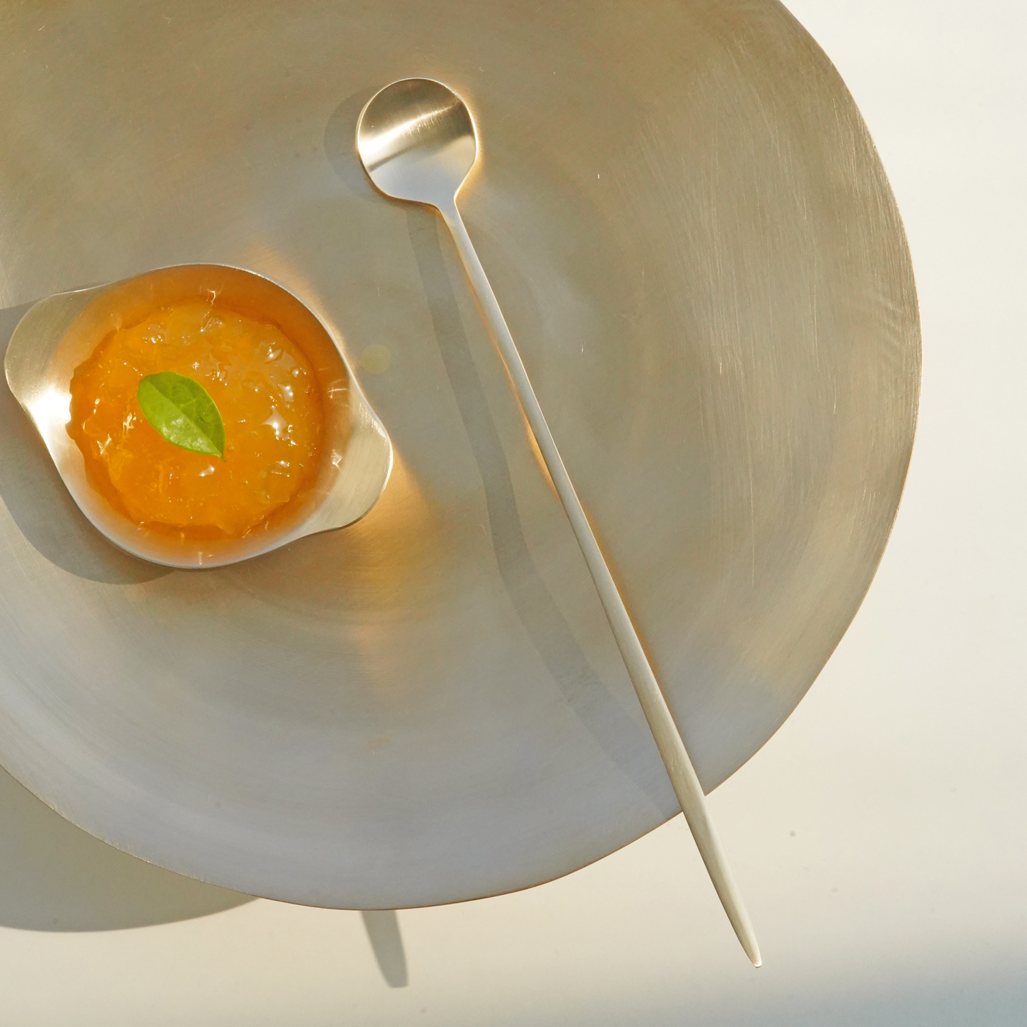 놋담 방짜유기 롱드링크 스푼 1P ﻿약) 가로: 2.7 x 길이: 21.1