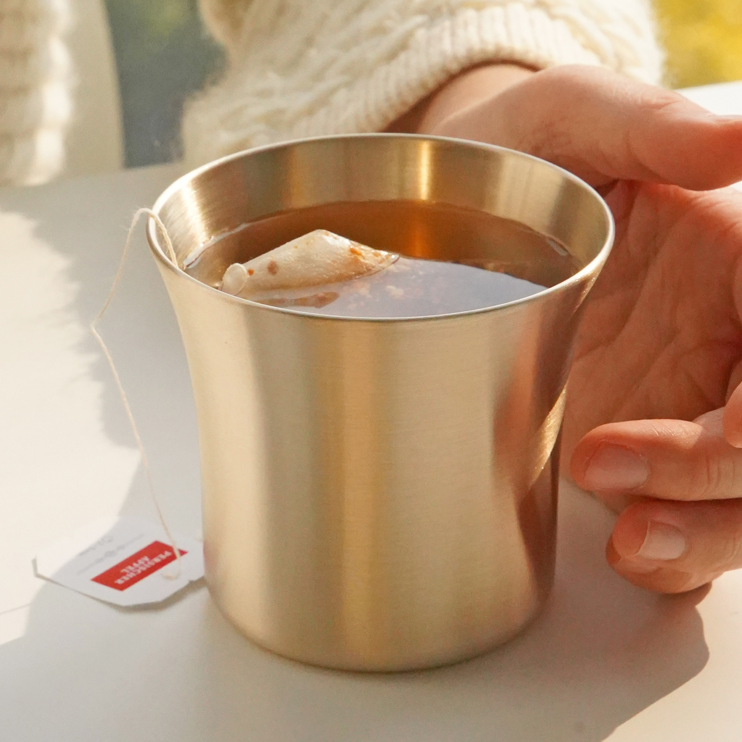 놋담 방짜유기 커브컵 위스키잔