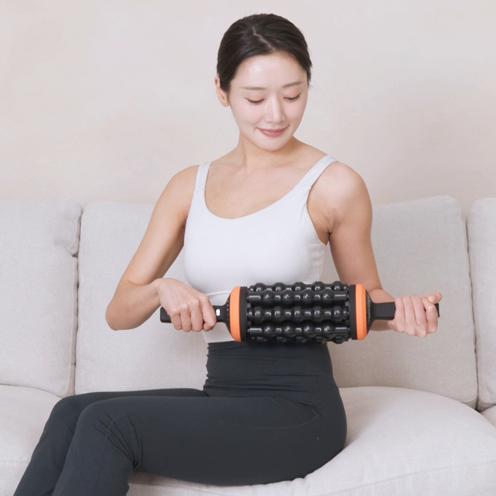 다이어트 스트레칭 뱃살 다리 지압 마사지기 요가롤 안마기 YG-0209OR 상품 이미지 3