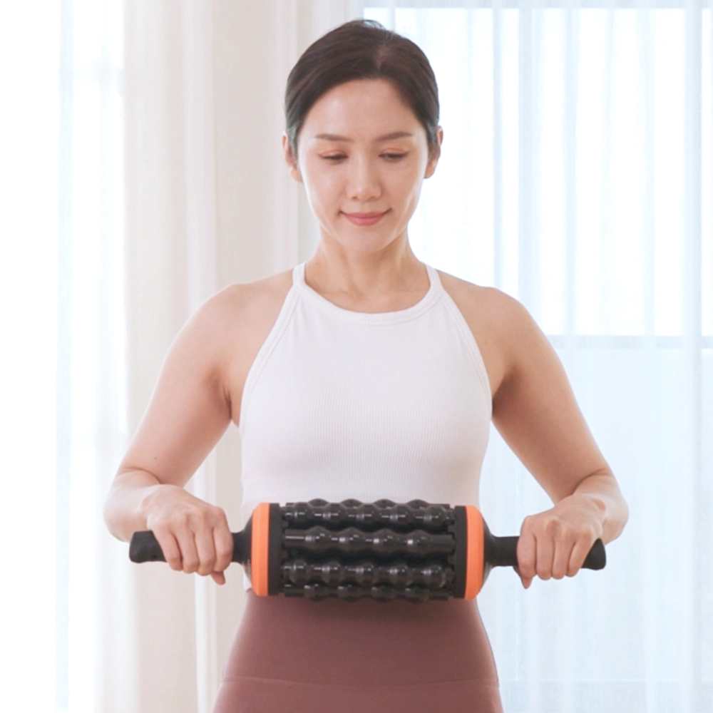 다이어트 스트레칭 뱃살 다리 지압 마사지기 요가롤 안마기 YG-0209OR 상품 이미지 4