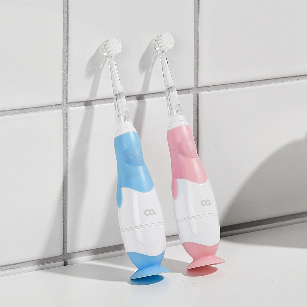 클린이펭귄 유아 어린이 LED 음파전동칫솔