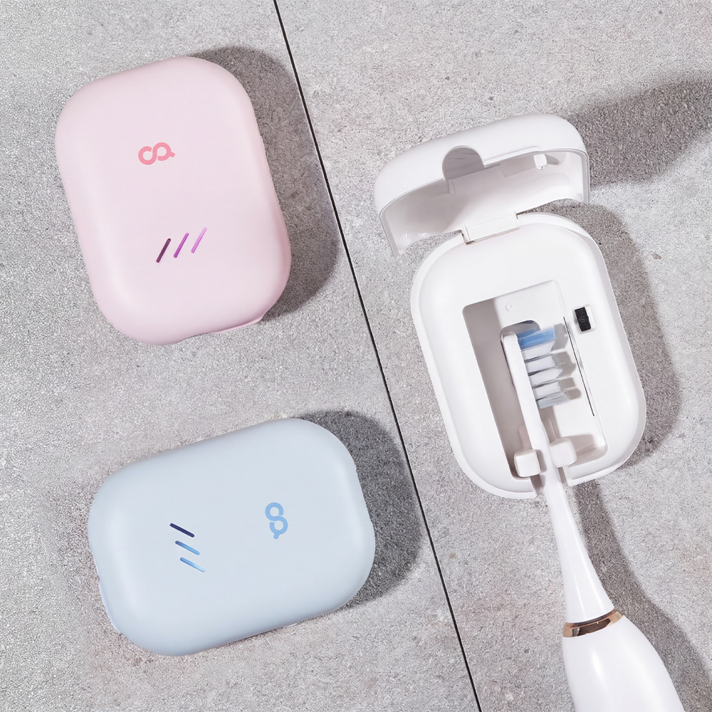 클린이퓨어PRO 휴대용 칫솔살균기 바람건조 고온히팅 유선 무선 겸용 UVC LED 살균