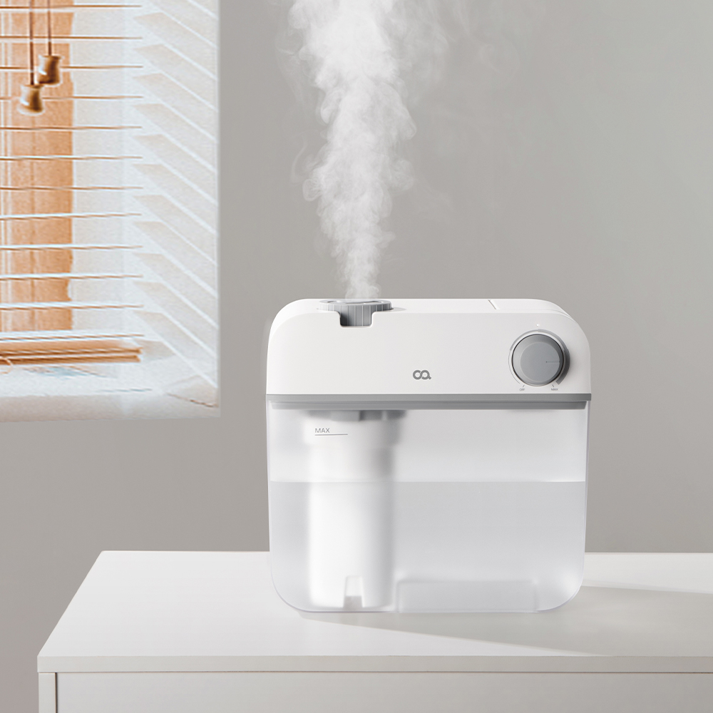 플렌티브릭 대용량 초음파 가습기 4L 수조 상부급수 무소음 가정용 다이얼 조절 통세척