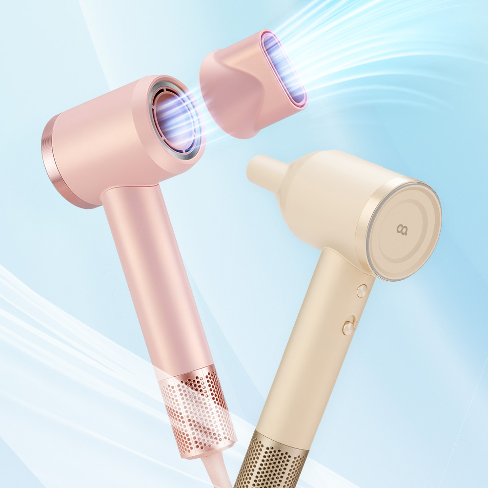 에어리소닉 BLDC 헤어 드라이기 고속 미니 드라이어 초경량 저소음 항공모터 미용실 여행용 휴대용