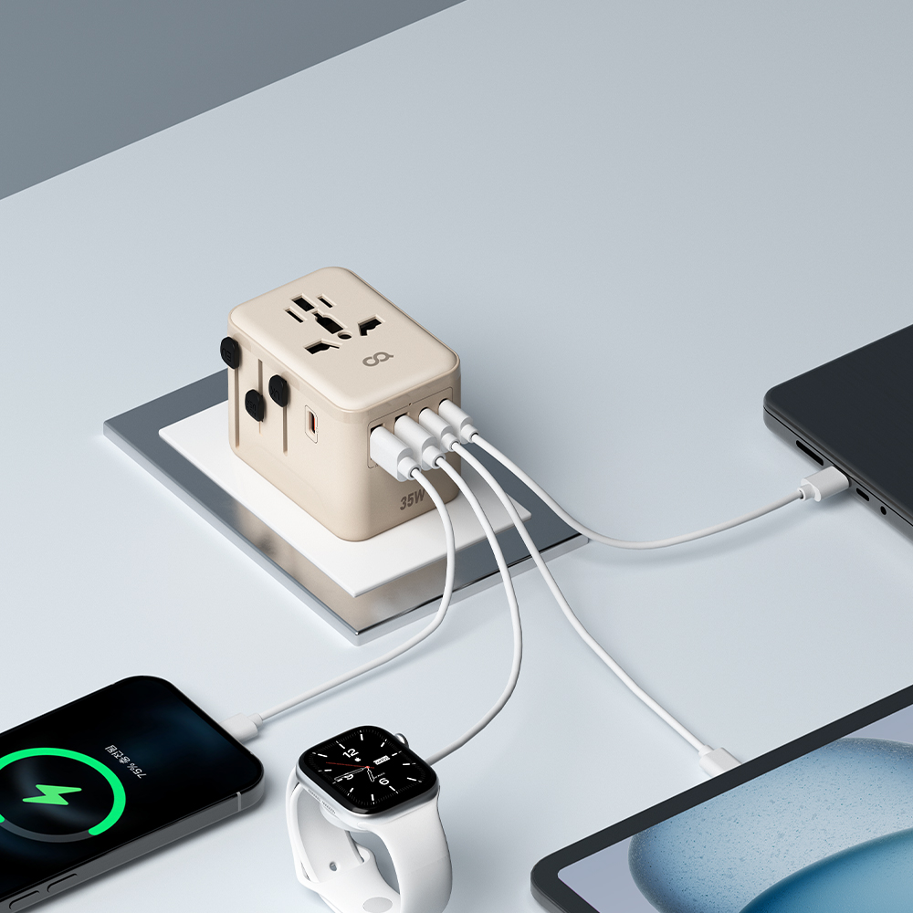 포켓터 해외 여행용 멀티 어댑터 EU 일본 중국 미국 플러그