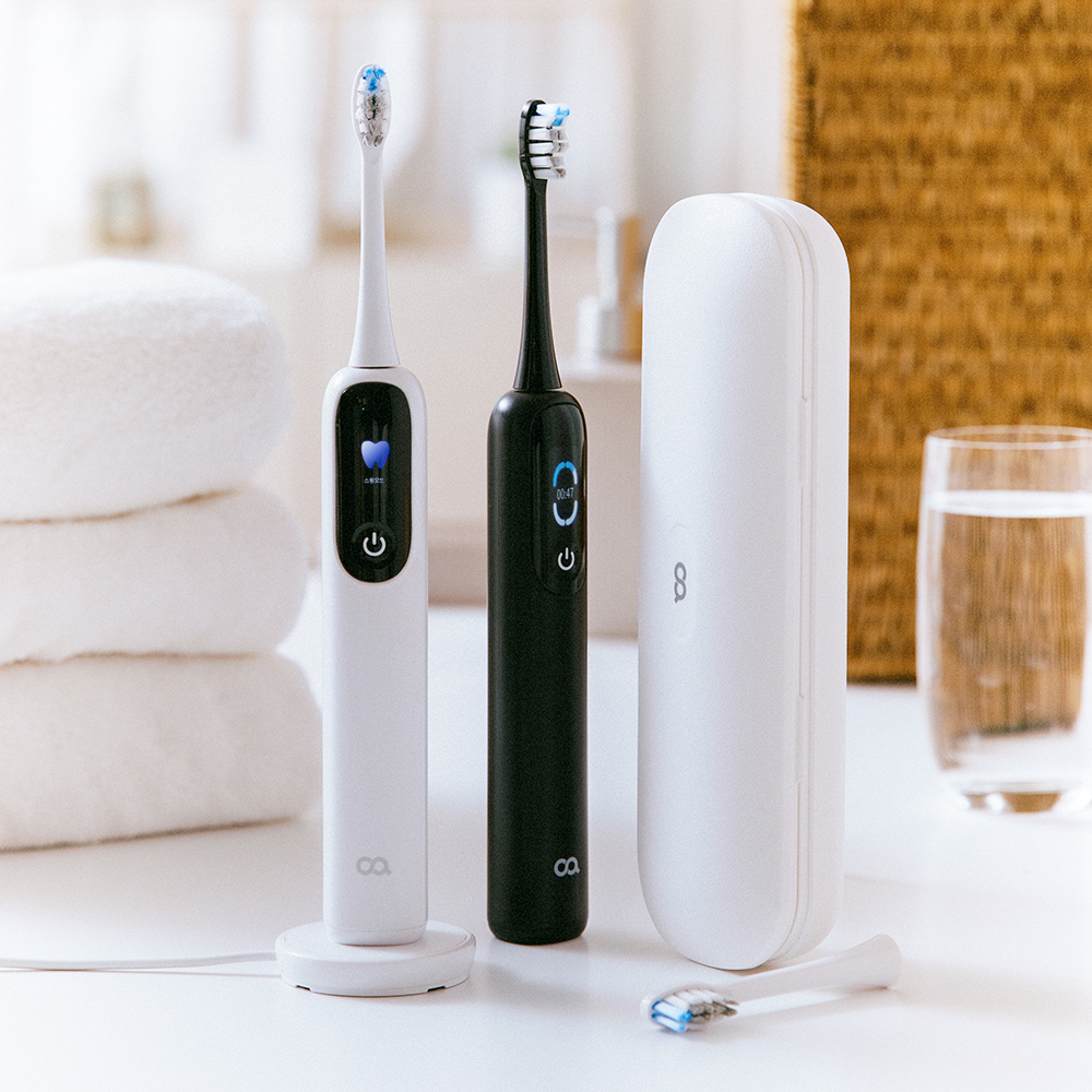클린이스윙 전동칫솔 LCD 좌우 회전 음파 무선 스마트 디지털 미세모 진동칫솔