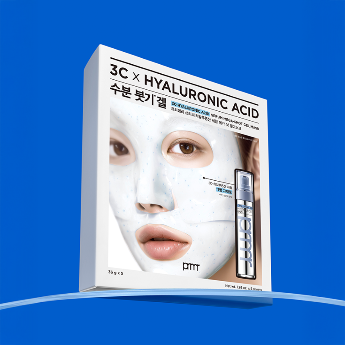 NEW 3C-히알루론산 세럼 메가 샷 겔 마스크 세트 36g*5매 상품 이미지 3