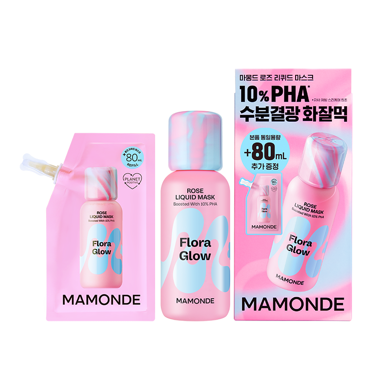 [아세페 ONLY] [본품용량 리필 증정] 플로라 글로우 로즈 리퀴드 마스크 80ml 상품 이미지 2