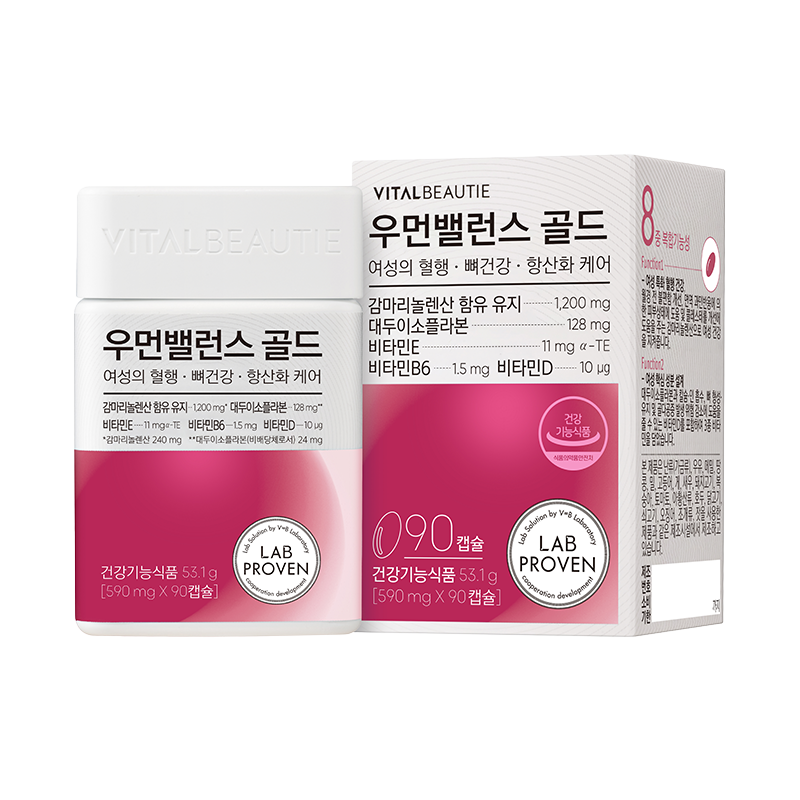 [프리미엄 라인] 우먼밸런스 골드 (30일) 월경전불편함 여성뼈건강 (원산지:상세설명참조)