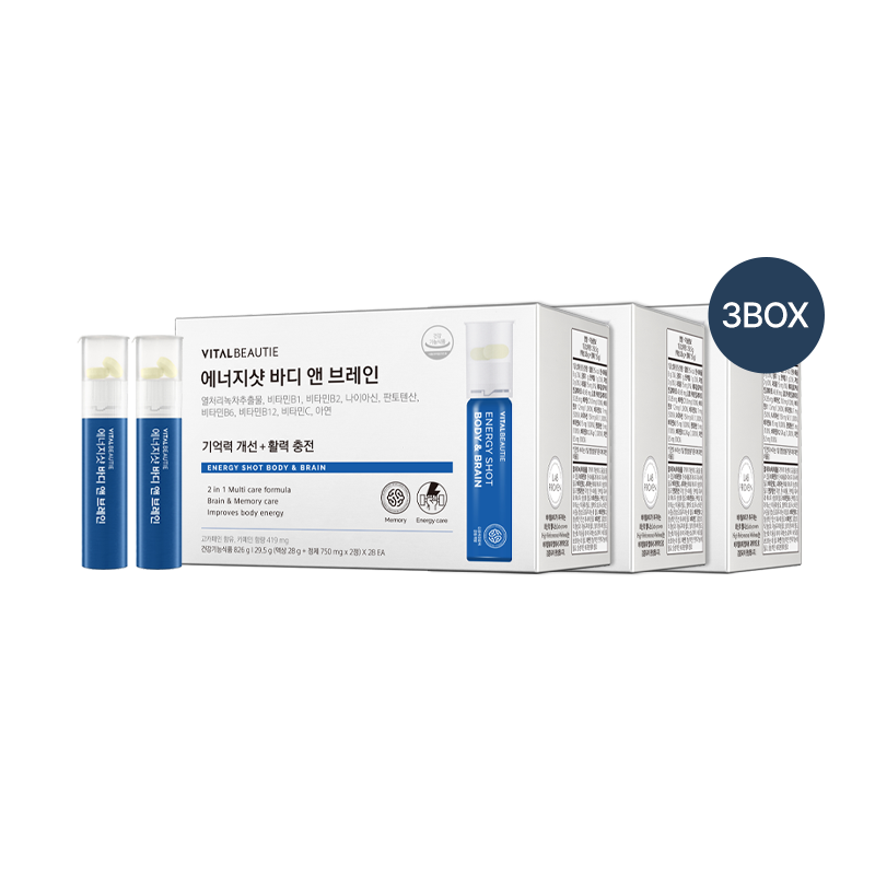 [3box] 에너지샷 바디 앤 브레인 28입 (원산지:상세설명참조)