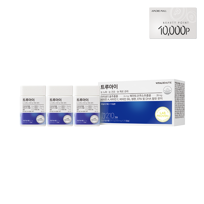 [LIVE최대10%추가145,800원+10,000P] 105일_트루아이 3입세트 (#눈건강_노화,건조,피로,시각적응) (원산지:상세설명참조)