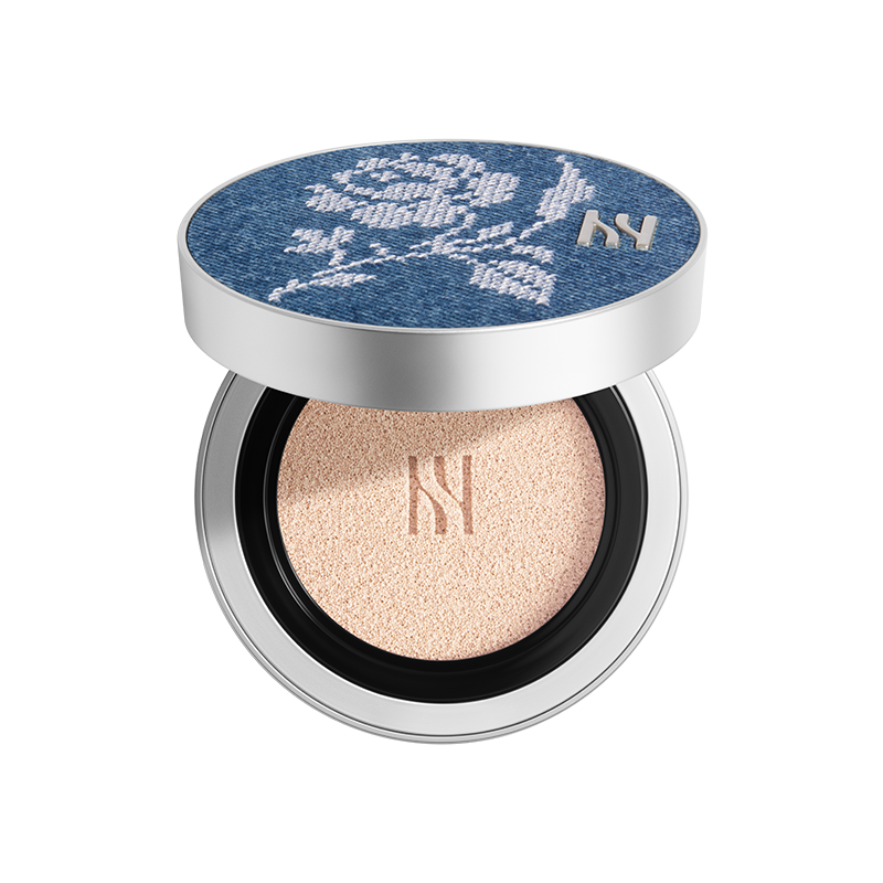 헤라 X 마크공 쿠션케이스(빈티지블루) + 블랙쿠션 리필 23N1