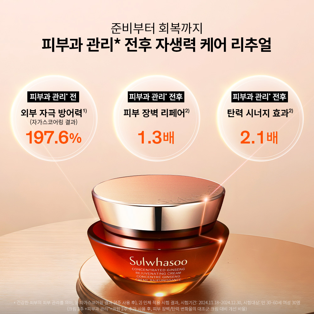 [60주년] 자음생크림 단품세트 60년 인삼 과학의 힘으로 층층이 살아나는 고밀도 피부를 선사하는 크림 상품 이미지 8