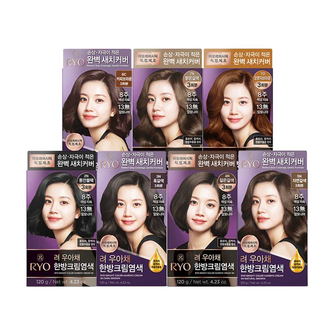 우아채 한방크림염색 120g 상품 이미지 1