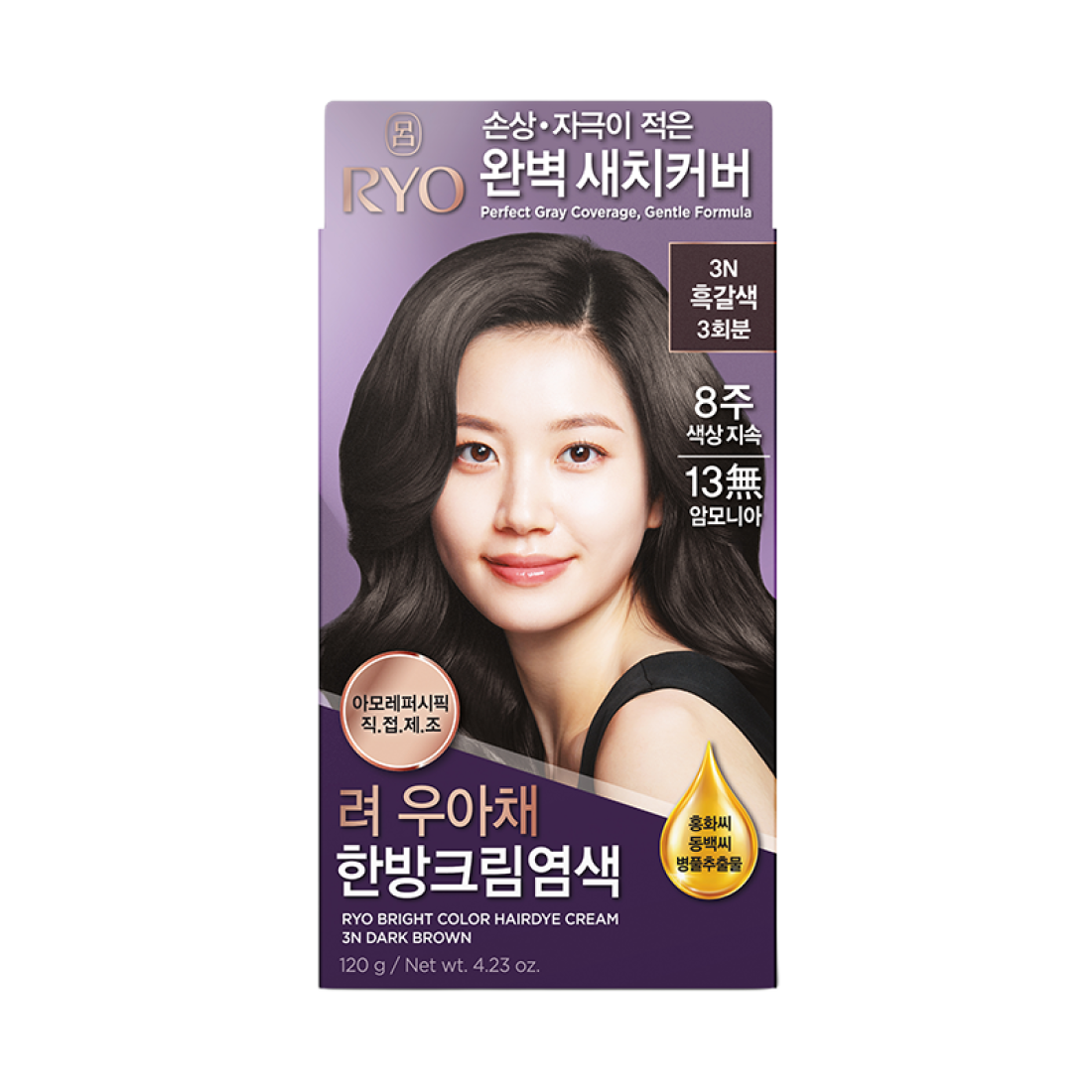 우아채 한방크림염색 120g 상품 이미지 3