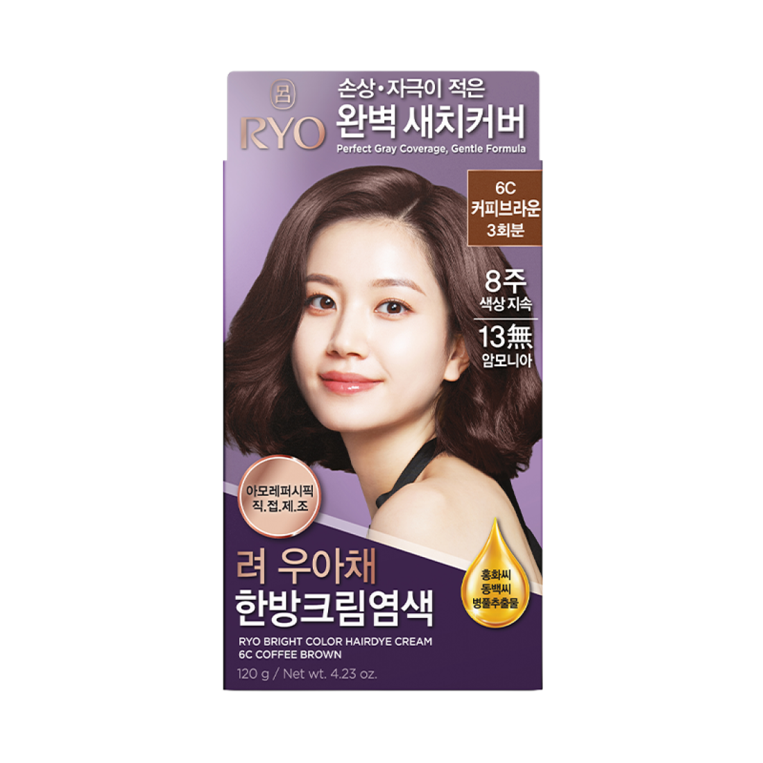 우아채 한방크림염색 120g 상품 이미지 4
