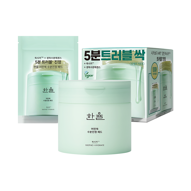 [은행잎패드 증정] 어린쑥 수분진정 패드 기획세트 (60매+10매)