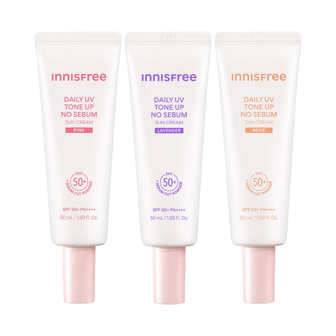 데일리 유브이 톤업 노세범 선크림 SPF 50+/PA++++ (핑크/라벤더/베이지) 50ml 상품 이미지 1