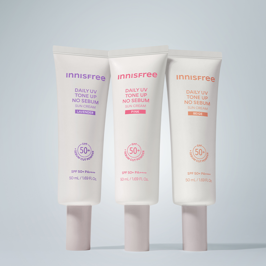 데일리 유브이 톤업 노세범 선크림 SPF 50+/PA++++ (핑크/라벤더/베이지) 50ml 상품 이미지 2
