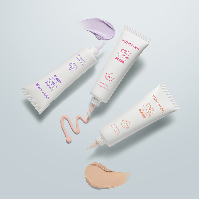 데일리 유브이 톤업 노세범 선크림 SPF 50+/PA++++ (핑크/라벤더/베이지) 50ml 상품 이미지 3