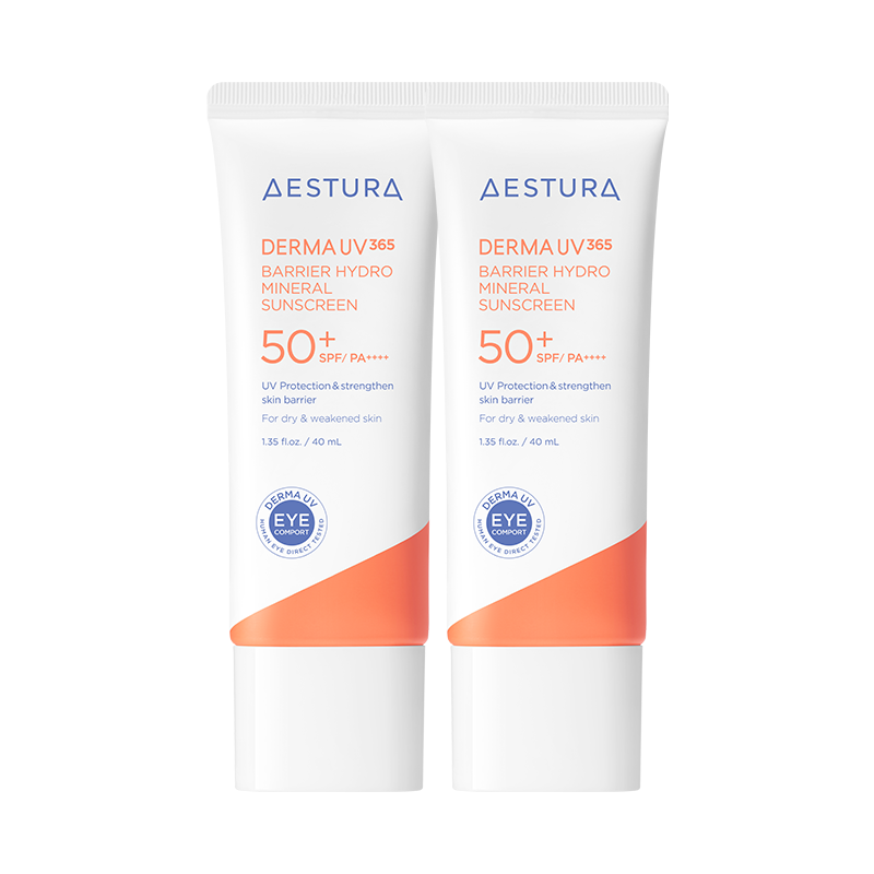 [더블]더마UV365 장벽수분 무기자차 선크림 40mlX2개 SPF50+ PA++++(본품1개 용량 추가 증정) 상품 이미지 2