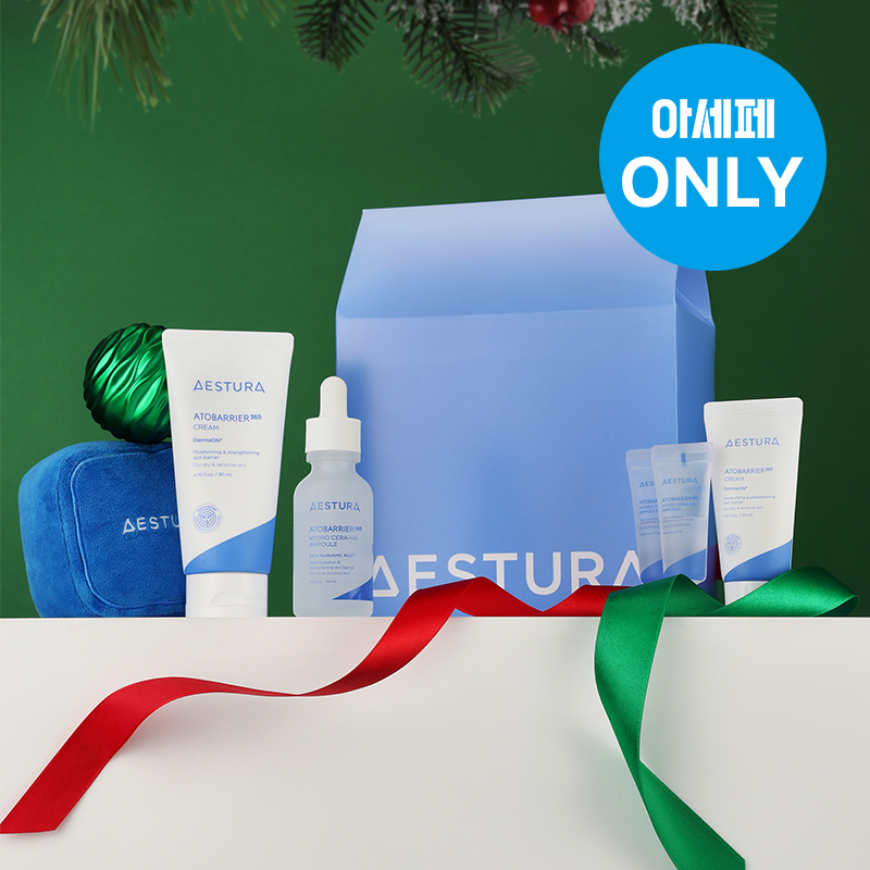 [아세페 ONLY] 아토베리어365 크림 80ml+세라-히알 속수분 앰플 30ml 더블 세트