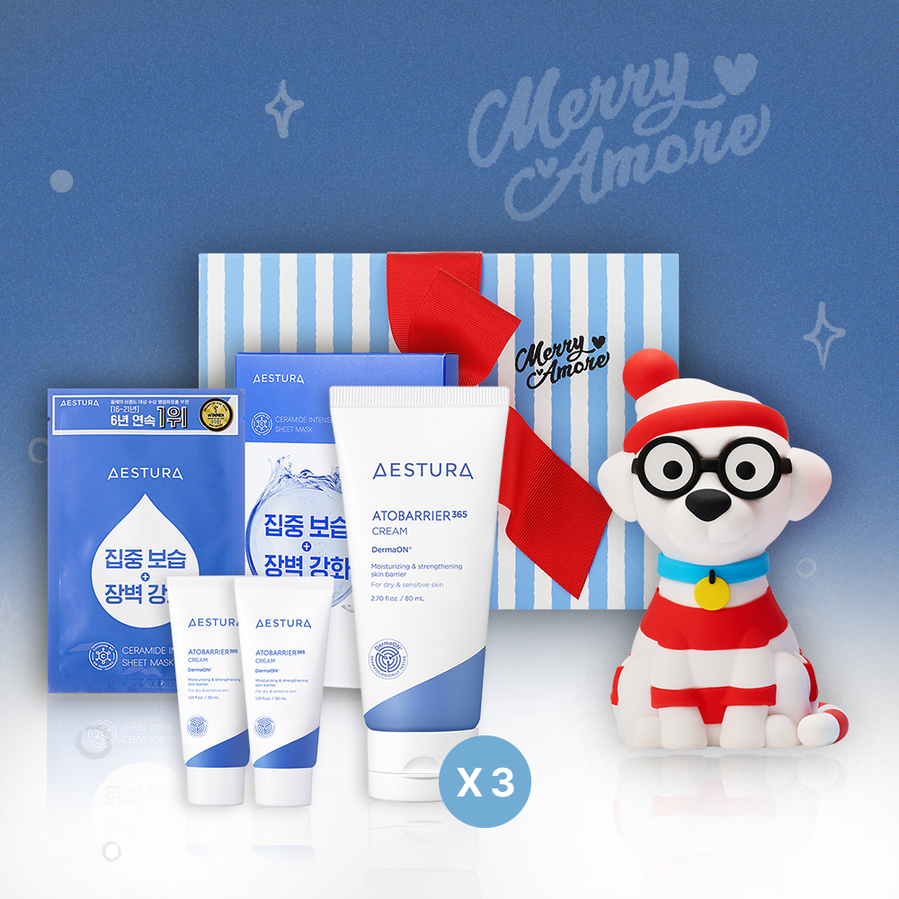 아토베리어365 크림 80ml*3개 + 월리 우프 무드등 