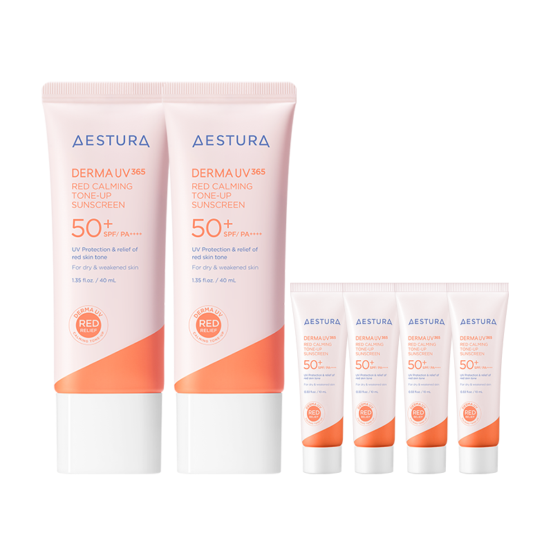 [더블]더마UV365 레드진정 톤업 선크림 40ml*2개 SPF50+ PA++++(본품1개 용량 추가 증정)