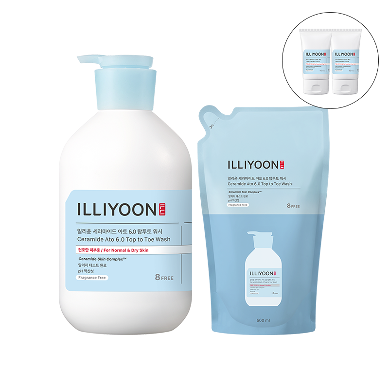 [본품+리필] 세라마이드 아토 6.0 탑투토워시 (1000ml+500ml)