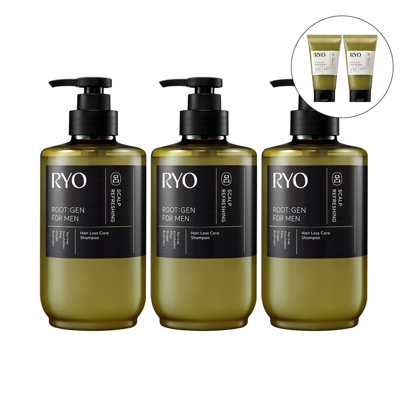 [3입] 루트젠 남성 맞춤 탈모증상전문케어 샴푸 (515mlx3)