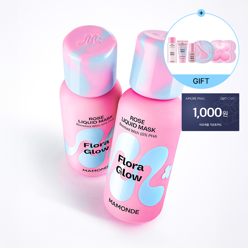 [더블] BEST 플로라글로우 로즈 리퀴드 마스크 (80ml x 2개)