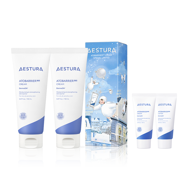 [한정수량] [더블] 아토베리어365 크림 150ml*2개 대용량 홀리데이 에디션