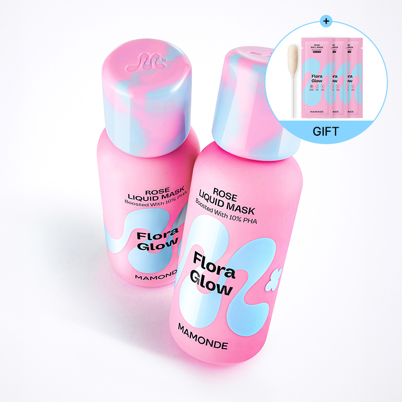 [더블] BEST 플로라글로우 로즈 리퀴드 마스크 (80ml x 2개)