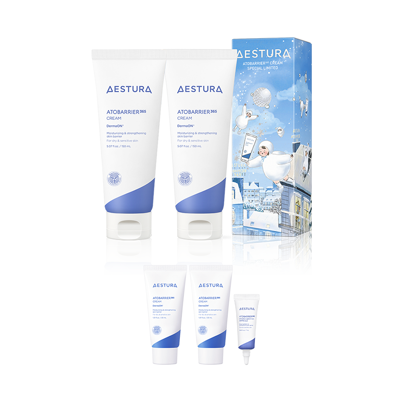 [한정수량][더블]아토베리어365 크림 150ml*2개 대용량 홀리데이 에디션