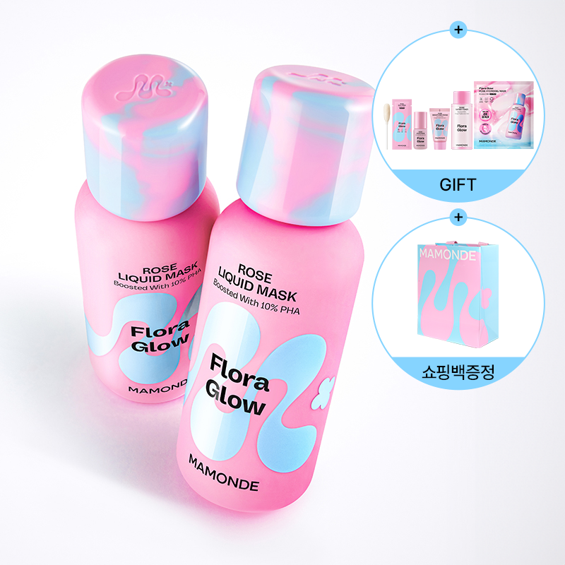 [더블] BEST 플로라글로우 로즈 리퀴드 마스크 (80ml x 2개)