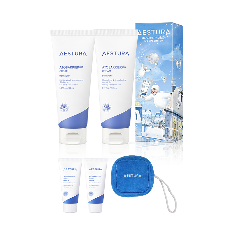 [한정수량][더블]아토베리어365 크림 150ml*2개 대용량 홀리데이 에디션