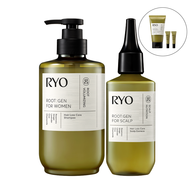 루트젠 여성 맞춤 탈모증상전문케어 샴푸+두피에센스 (515ml / 80ml)