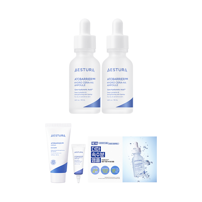 [더블]아토베리어365 세라-히알 속수분 앰플 30ml*2개