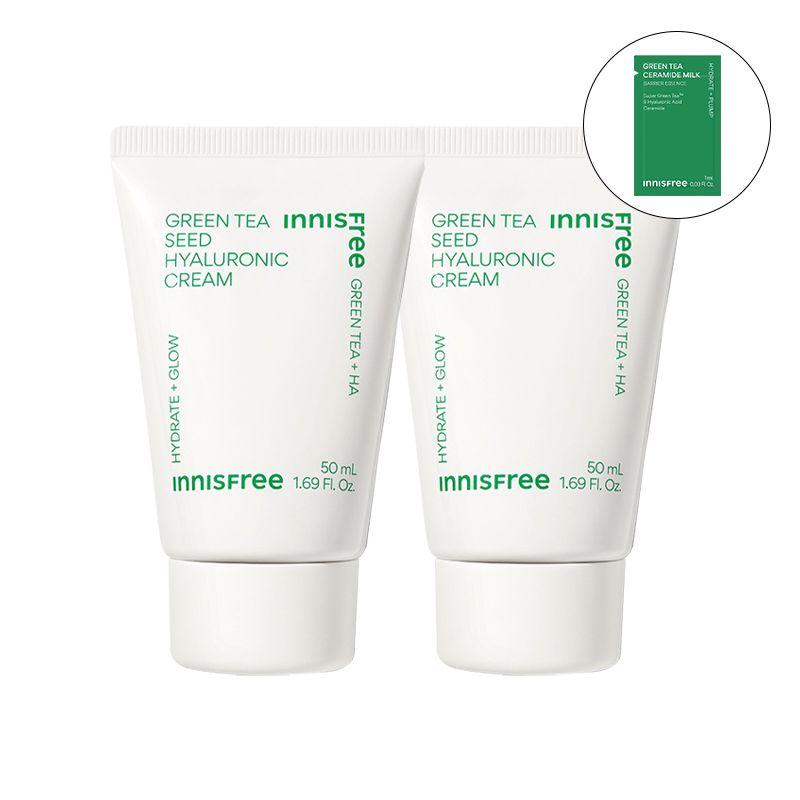 [2EA] 그린티 씨드 히알루론산 크림 (튜브) (50ml+50ml)