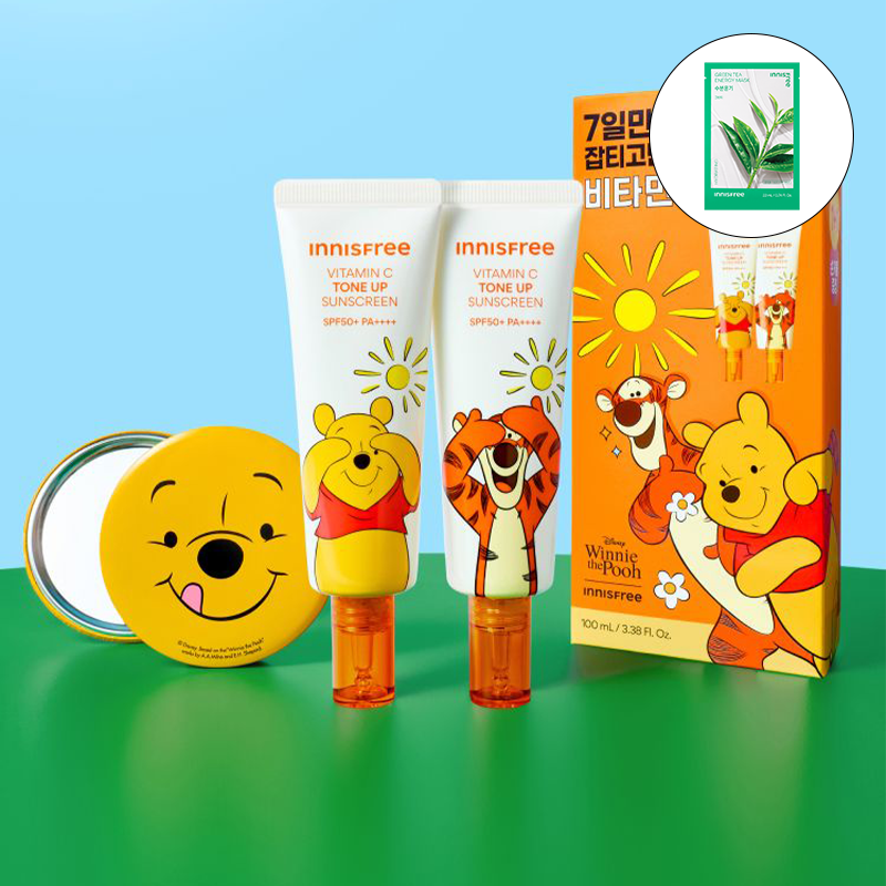 [곰돌이푸에디션] 비타C 잡티 톤업 선스크린 1+1 기획세트 SPF50+/PA++++ (50ml+50ml)