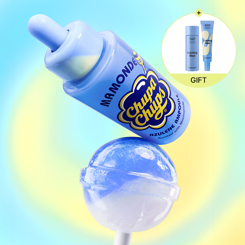 [싱글] 츄파춥스 X 카밍 샷 아줄렌 흔적 수분 앰플 50ml